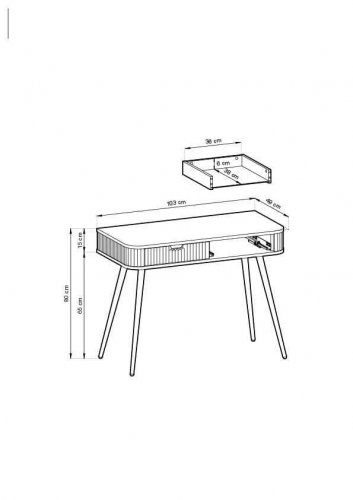 Mesa consola negro 103 x 49 x 80 cm