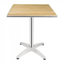 Mesa cuadrada Bolero tablero de fresno 600mm.