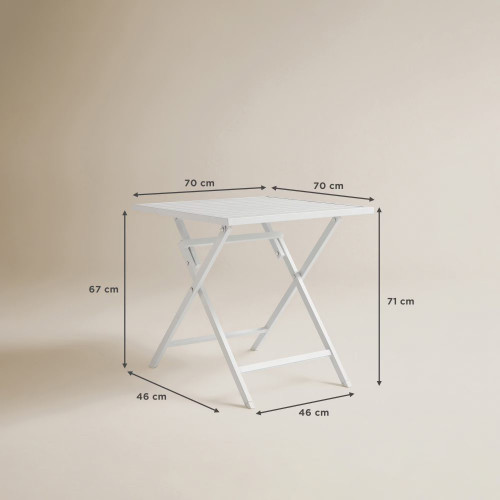 Mesa de balcón plegable cuadrada Atlanta Antracita