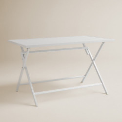 Mesa de balcón plegable rectangular Atlanta Blanco