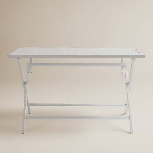 Mesa de balcón plegable rectangular Atlanta Blanco