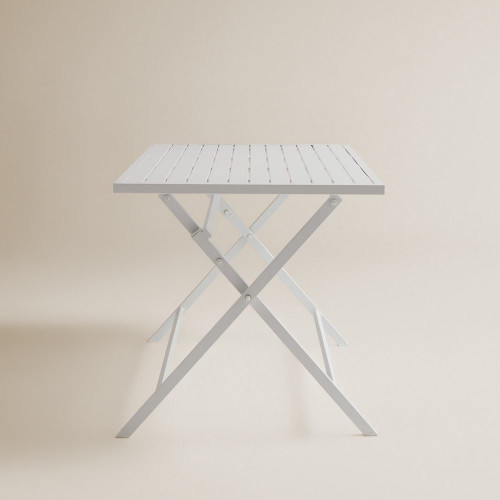 Mesa de balcón plegable rectangular Atlanta Blanco