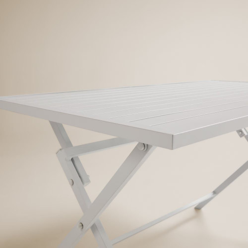 Mesa de balcón plegable rectangular Atlanta Blanco