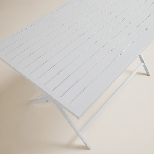 Mesa de balcón plegable rectangular Atlanta Blanco