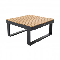 Mesa de centro de jardín de aluminio Persea gris de 70x35.2x70 cm