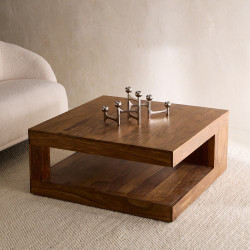 Mesa de centro de madera de palisandro Bombay EuroVolter Nogal