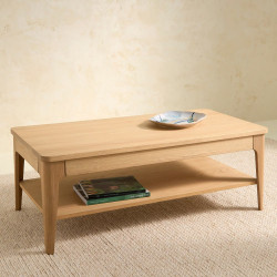 Mesa de centro de madera de roble con tapa elevable Babylon Madera