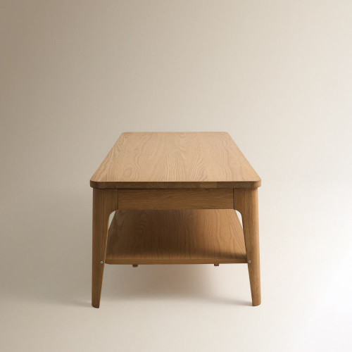 Mesa de centro de madera de roble con tapa elevable Babylon Madera