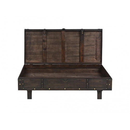 Mesa de centro madera contrachapada estilo vintage 120x55x35 cm