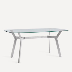 Mesa de cristal Ernest Cromo