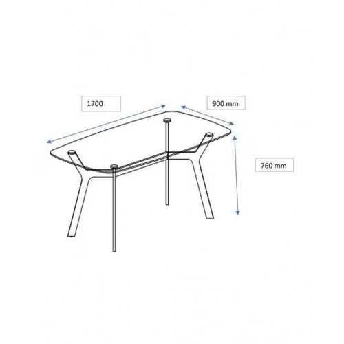 Mesa de cristal Ernest Cromo
