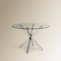 Mesa de cristal Heaven Cromo