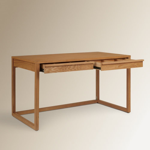 Mesa de escritorio de fresno Lincoln EuroVolter Natural