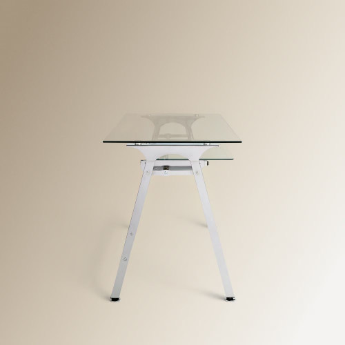 Mesa de escritorio de metal y cristal Steel EuroVolter Gris