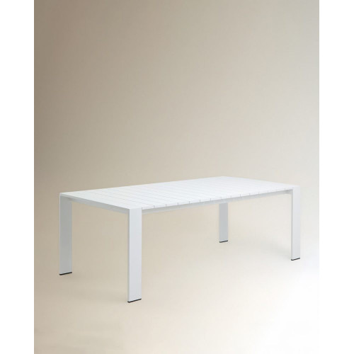 Mesa de jardín de aluminio Manhattan Blanco
