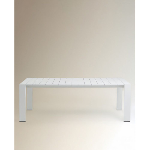 Mesa de jardín de aluminio Manhattan Blanco