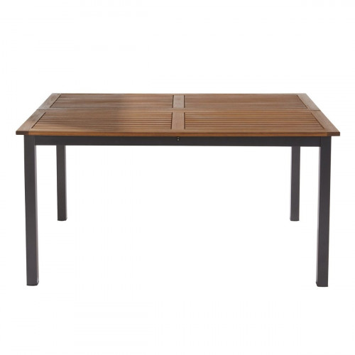 Mesa de jardín extensible de aluminio/mad NATERIAL Oris marrón de 102/147x147 cm