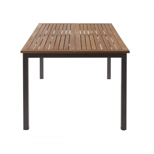 Mesa de jardín extensible de aluminio/mad NATERIAL Oris marrón de 102/147x147 cm