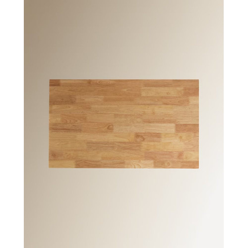 Mesa de madera de hevea Dover Blanco / Natural