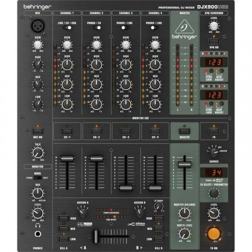 Mesa de mezclas Behringer DJX900USB 5 canales efectos digitales USB