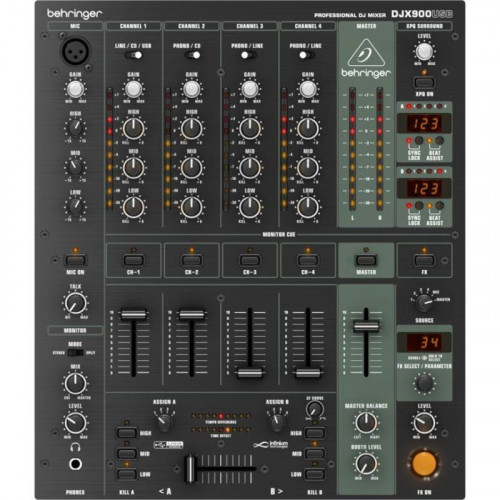 Mesa de mezclas Behringer DJX900USB 5 canales efectos digitales USB