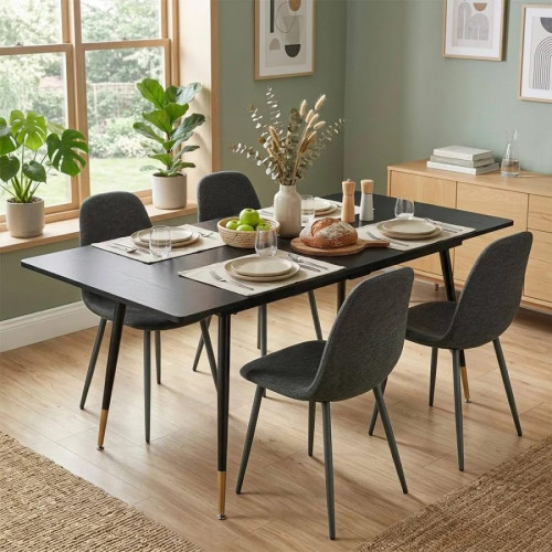 Mesa extensible 120–160 cm mdf aspecto madera