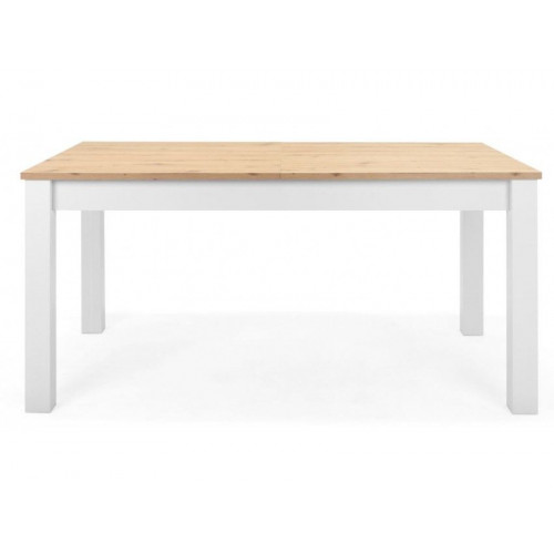 Mesa extensible 160x90 cm artesanal roble y blanco mate - Mazzarino