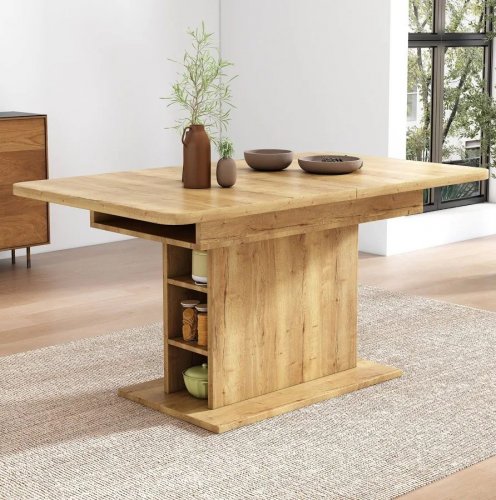 Mesa extensible almacenaje 110/130 cm