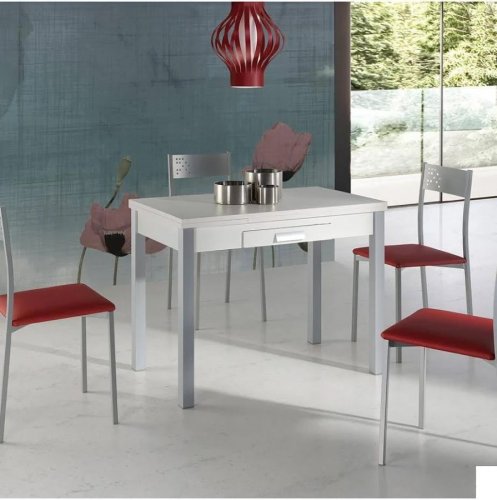 Mesa extensible blanco