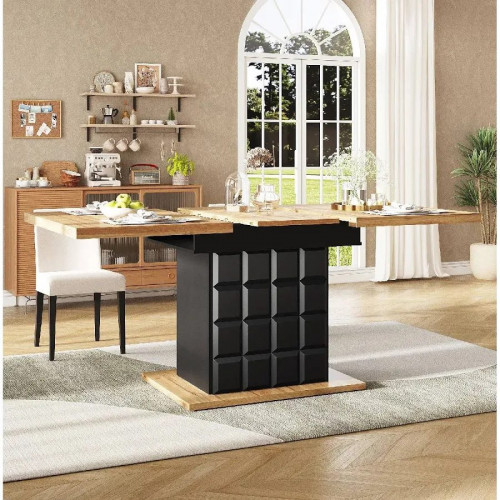 Mesa extensible con almacenaje y estante