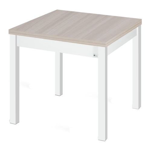 Mesa extensible con pata blanca Dima Blanco / Olmo