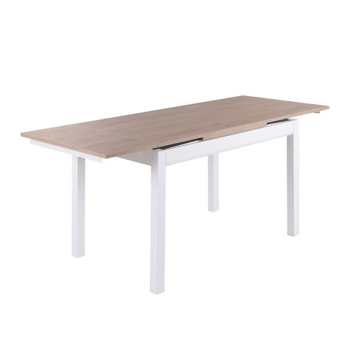 Mesa extensible con superficie laminada Menta Blanco / Natural
