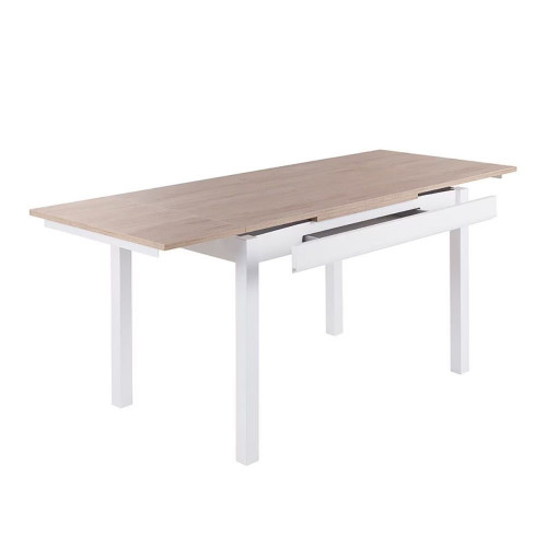 Mesa extensible con superficie laminada Menta Blanco / Natural