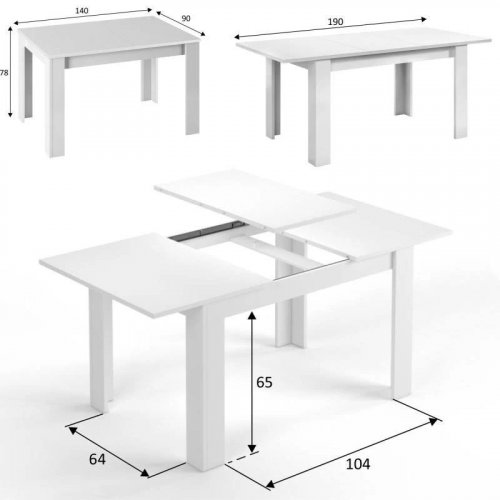 Mesa Extensible Fani Color Blanco