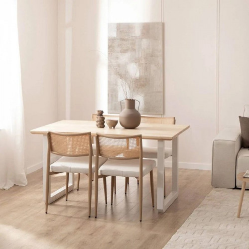 Mesa Extensible Madera de hevea Klast Home Nórdico 150 X 76 cm