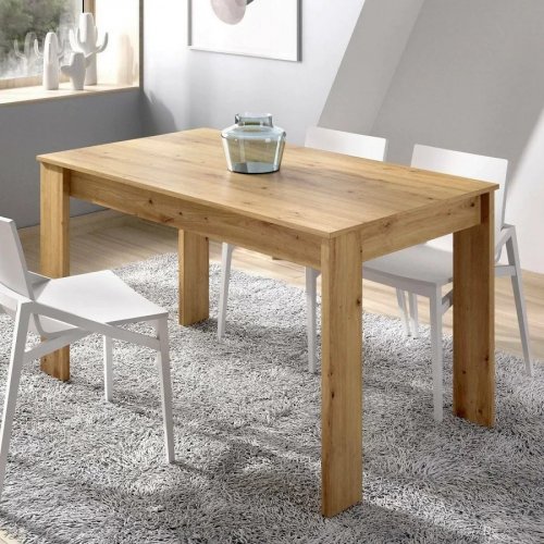 Mesa fija de madera roble