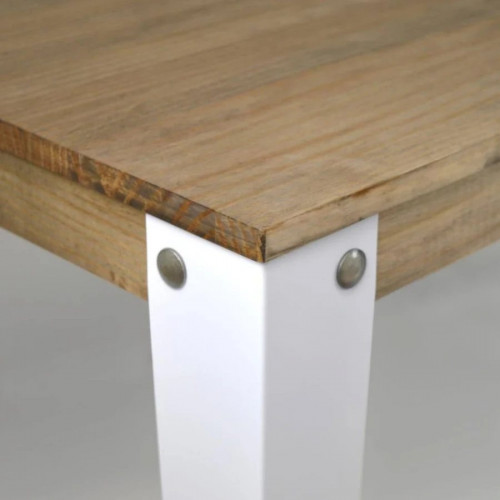 Mesa Lunds Alta Madera Maciza de Pino Acabado Estilo Industrial Box Furniture
