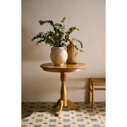 Mesa velador de madera de mango Vendome EuroVolter Natural