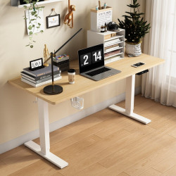 Mesas Escritorios Eléctrico Ergonómico, 70×140 cm, Con Función De Memoria Y Anti-Colisión, Puertos USB-A Y Type-C, Altura Ajustable De 70 A 119 cm