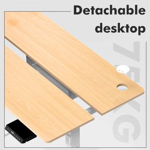 Mesas Escritorios Eléctrico Ergonómico, 70×140 cm, Con Función De Memoria Y Anti-Colisión, Puertos USB-A Y Type-C, Altura Ajustable De 70 A 119 cm