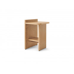 Mesita auxiliar Ismo, madera clara, 56 cm, chapa de roble - GEJST