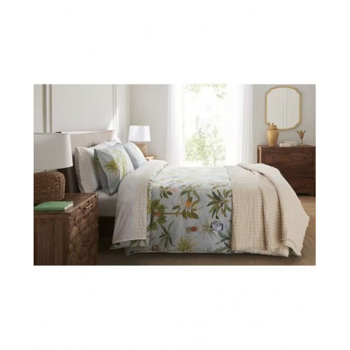 Mesita de madera de mango con 2 cajones Tabriz EuroVolter Natural
