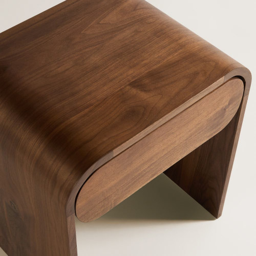 Mesita de noche con 1 cajón nogal Chicago Room - EuroVolter Nogal