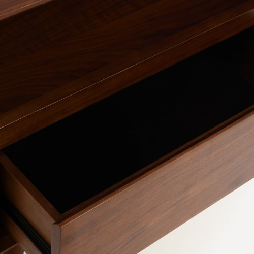 Mesita de noche de madera de nogal con cajón Antón Room - EuroVolter Nogal