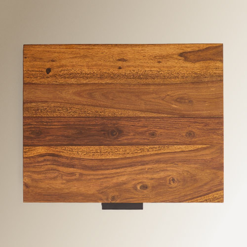 Mesita de noche de madera de palisandro con 3 cajones Bremen EuroVolter Nogal