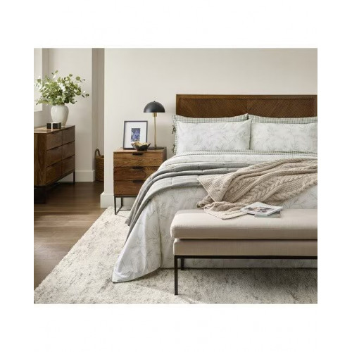 Mesita de noche de madera de palisandro con 3 cajones Bremen EuroVolter Nogal