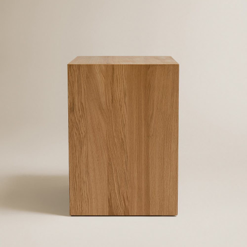 Mesita de noche de madera de roble con 1 cajón Roger EuroVolter Roble
