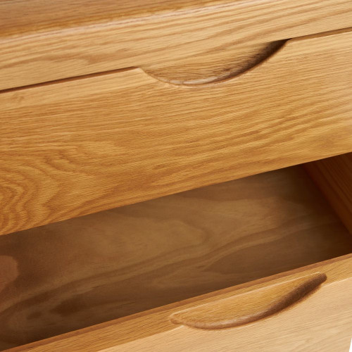 Mesita de noche de madera de roble con 3 cajones Nordic EuroVolter Roble