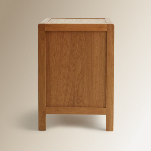 Mesita de noche de madera de roble con 3 cajones Nordic EuroVolter Roble