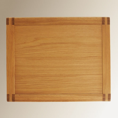 Mesita de noche de madera de roble con 3 cajones Nordic EuroVolter Roble
